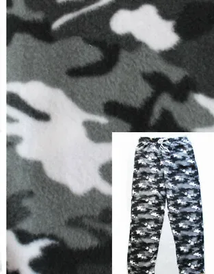 Mens S Urban Gray Camo Fleece Lounge Pants Adult Sleepwear Pajamas Sleep • $19.99