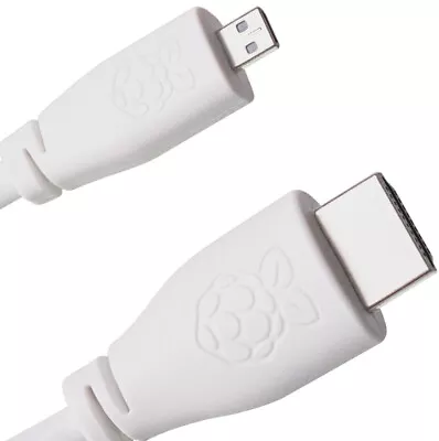 $8.95 • Buy Raspberry Pi Micro HDMI To Standard HDMI 1M Cable White (T7689AX)