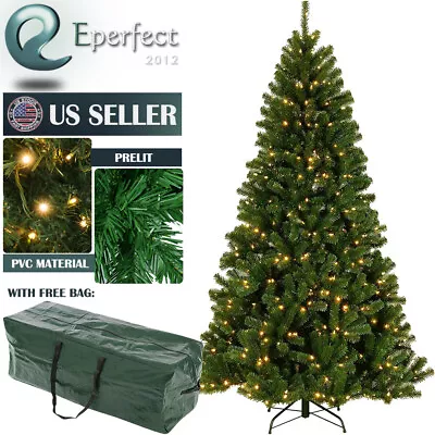 6.5 Ft Prelit Artificial Christmas Tree With Lights For Home Party Holiday Decor • $89.99