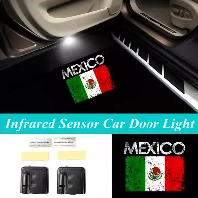 2x LED Mexican Eagle Mexico Flag Logo Car Door Projector Shadow Light Universal • $18.04