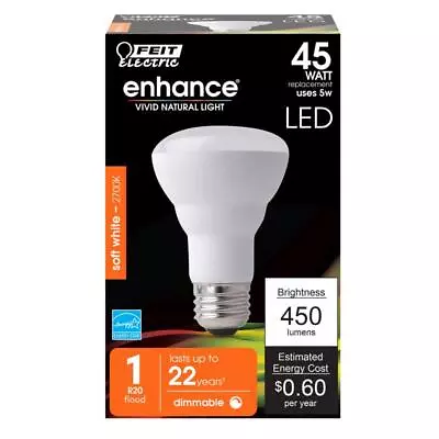 Feit Electric R20DM/927CA 5W 2700K 450 Lumens Flood Light Bulb (Pack Of 4) • $22.48
