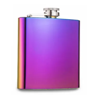 £6.49 • Buy 6oz Hip Flask Stainless Steel Florescent Purple Hip Flask Excellent Quality