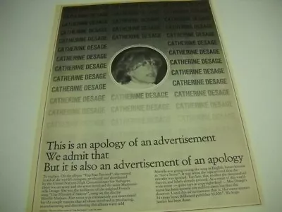 CATHERINE DESAGE With MIREILLE MATHIEU Story... Original 1972 Promo Poster Ad  • $9.95