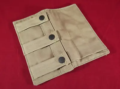 Khaki Tan MOLLE Hook Loop Flip Cover Clear ID Document Map Window And Pen Holder • $3.99