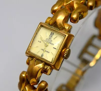 Vintage Bifora Branded 17 Jewels Gold Filled Ladies Mechanical Watch • $11.99