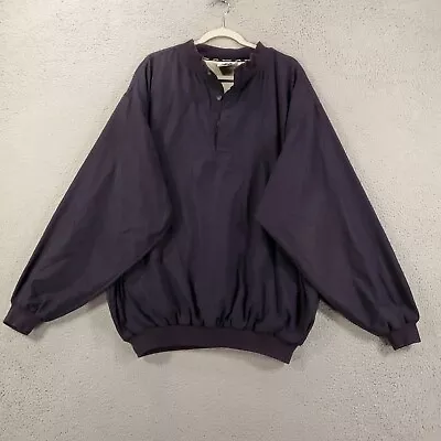 Slazenger Pullover Jacket Mens XXL Navy Blue Mesh Lined Windbreaker Wind Shirt • $17.54