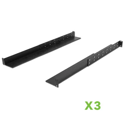 3 X Adjustable 4-Post Rack Mount Server Shelf Shelves Full Depth Rail Rails 1U • $119.99