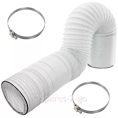 10m Extra Long Vent Hose 4  PVC Strong Screw Clips For ZANUSSI Tumble Dryer • £17.79