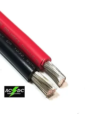 $59.99 • Buy 8 Awg Gauge Marine Tinned Copper Battery Cable Boat Wire 25 Ft Red / 25 Ft Black