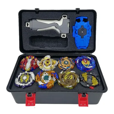 Burst Beyblade 8x Set Spinning With Grip Launcher + Portable Case Storage Box • $35.57