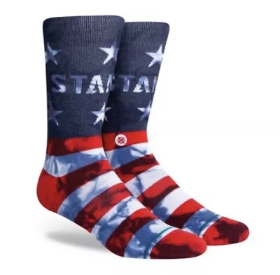 Stance Dwayne Wade Collection American Flag Glory Crew Socks Mens LARGE 6-12 • $11.34