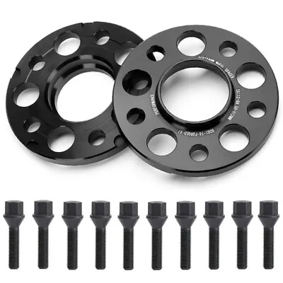 [2] 12mm Thick Mercedes 5x112mm CB 66.6 Wheel Spacer Kit 12x1.5 Bolts Included • $49.99