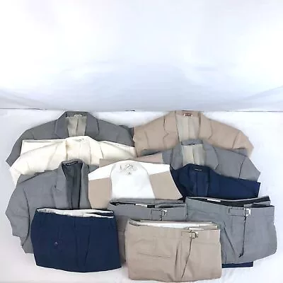 Assorted Men's Blazer Jacket Pants And Vest In Various Colors & Sizes Lot Of 11 • $49.98