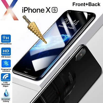 $6.99 • Buy Tempered Glass 9H Guard Screen Protector For Apple IPhone Xs Front + Back