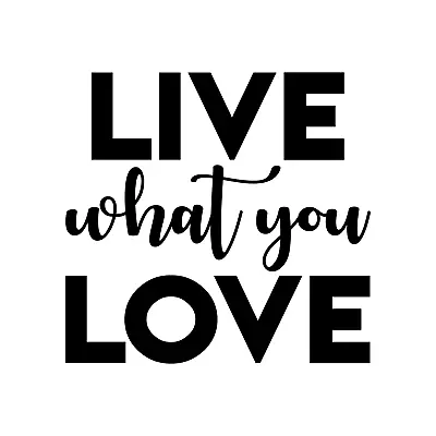 Vinyl Wall Art Decal - Live What You Love - 17  X 18  - Modern Inspirational Sti • $15.74