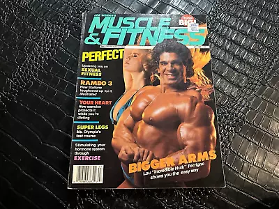 JULY 1988 MUSCLE & FITNESS Body Building Magazine LOU FERRIGNO - HULK • $14.99