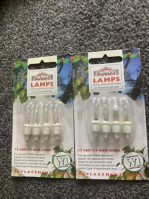 2 Packs Noma W1 Clear Bulbs 12v 1.1 W 1 With 4 Bulbs & 1 With 3 Clear & 1 Fuse. • £17.60