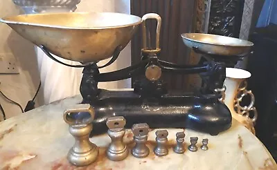 £22.99 • Buy VINTAGE Cast Iron HEAVY  LIBRASCO  KITCHEN SCALES And IMPERIAL WEIGHTS 