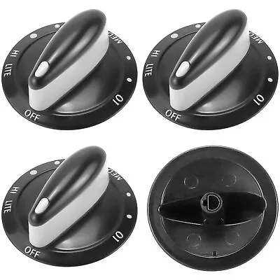 AMI PARTS 4 Pack 74011287 Gas Range Burner Knob Black Compatible With Magic Chef • $37.66