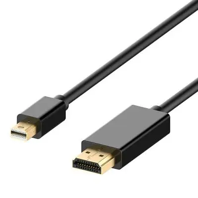 3m Mini Displayport DP Thunderbolt To HDMI HD Gold Cable Lead Wire Adaptor • £5.99