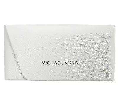 Michael Kors White Faux Leather Eyeglass / Sunglass Case Authentic Magnetic Lid • $12.97