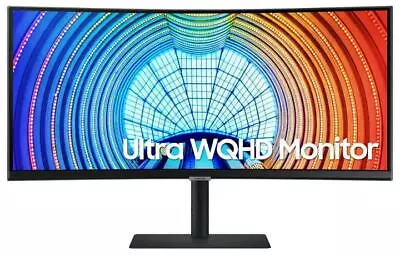 $599 • Buy SAMSUNG LS34A650UXEXXY, 34  WQHD HDR10, S65U  Ultra Wide Curved Monitor 100HZ 