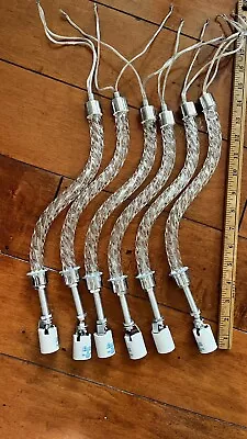 $25 • Buy Vintage S Arm Chandelier Parts, Curved Crystal Sconce, 6 Pieces