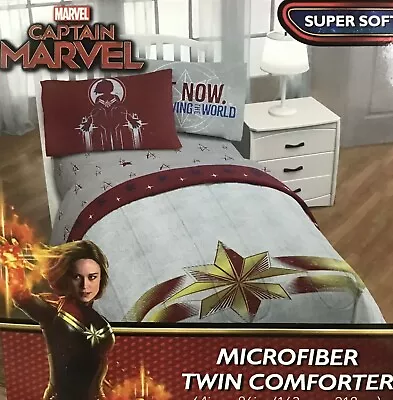 Marvel Captain Marvel Superheroes Super Soft Microfiber TWIN Comforter 64”X86” • $26.99