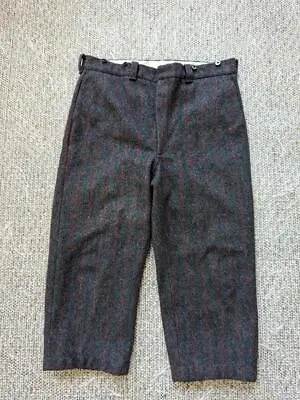 Vintage USA Made WOOLRICH Wool Hunting 40x28 Pants MALONE Charcoal Gray • $99.95