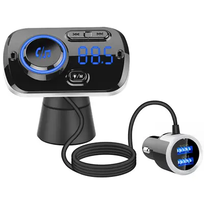 Wireless Bluetooth Adapter FM Transmitter Dual USB Car Charger Hands-free Aux • $23.11