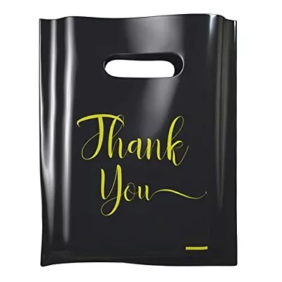 Thank You Bags For Business 100 Pack Bulk Plastic Merchandise Bags For Packag • $18.99