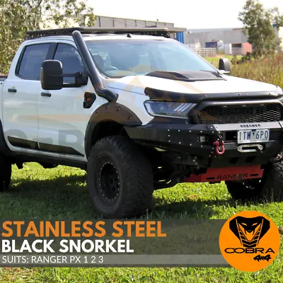 4  Black Stainless Steel Snorkel Kit Suitable For Ford Ranger PX1 PX2 PX3  • $789