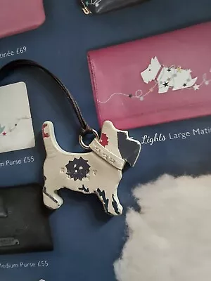£9.25 • Buy Radley Ivory Multi Coloured Dog Tag / Bag Charm / Key Ring.
