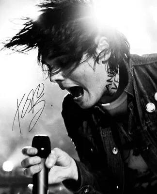 My Chemical Romance Gerard Way Poster/print/photo Autographed Signed B&w Rp • $15