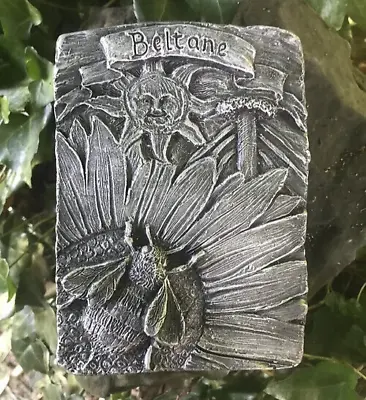 Silver Coloured Beltane Sabbat Wall Plaque - Pagan Wiccan (K102) • £13.50