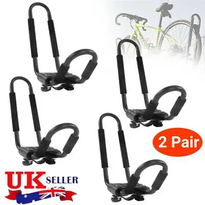 Conwy Kayak Roof Rack Carrier Straps J Bars Pads Car Fixed Folding Adjustable • £40.89