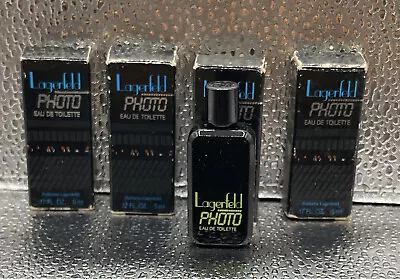 Lot Of 4 Lagerfeld Photo Eau De Toilette Mini’s (.17oz/5mL) NEW IN BOX Travel • $79.99