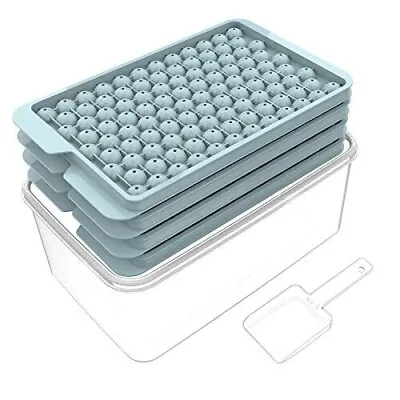 Dzhjkio Mini Ice Cube Trays For Freezer 4 Pack Tiny Ice Cube Tray With Lid And B • $18.99