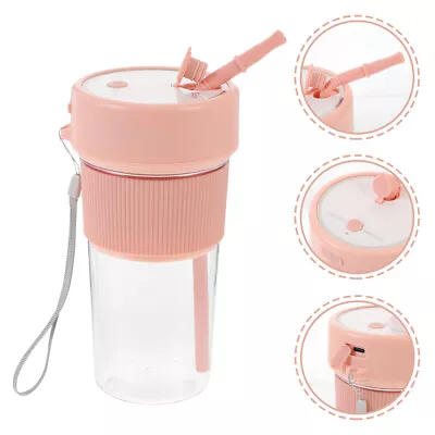 Portable 350ml Electric Fruit Juicer Cup With Straw Smoothie Blender USB Travel • $24.59
