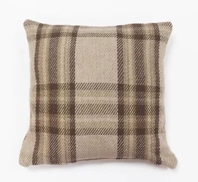 Natural Highland Check Tartan Traditional Country Check Cushion Cover • £7.99