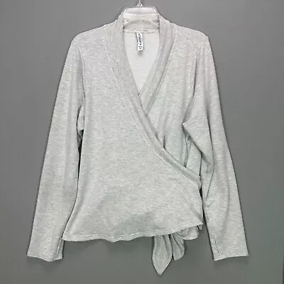 ATHLETA Plus Size 2X Poise Dance Wrap Sweatshirt Top Soft Gray #657534-01 Top • $29.71