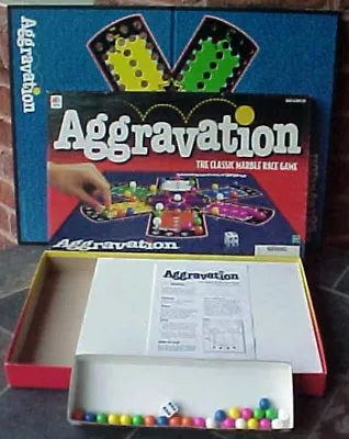 1999 Aggravation Marble Race Board Game Milton Bradley 100% Complete Free Ship • $18.99