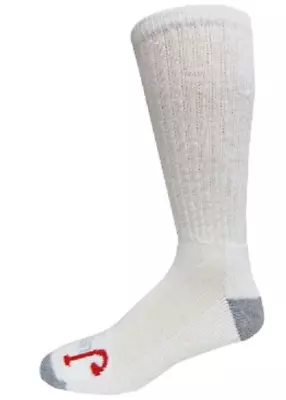 Justin Boots Over-the-Calf Socks White Large (men's Shoe 9-12) 6 Pairs • $29.99