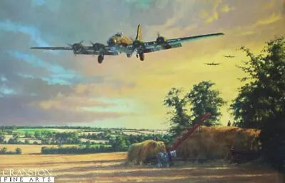  Pilot Signed Aviation Art Print B-17 Flying Fortress  379th Bomb Group  • $146.72