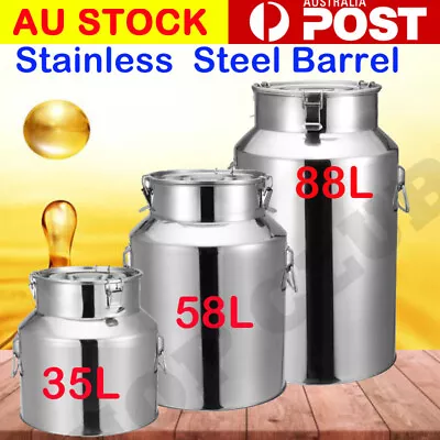 5% OFF 35/58/88L Stainless Steel Fermenter Barrel Wine Beer Keg Storage Keg Brew • $95