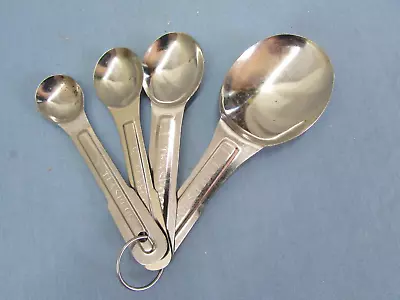 Vintage Aluminum 4 Measuring Spoons With Ring • $5.99