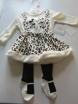 Disney Baby Girl 2 Piece Set Long Sleeve Top With Skirt & Tights Size 0-3 Mo. • $13.99