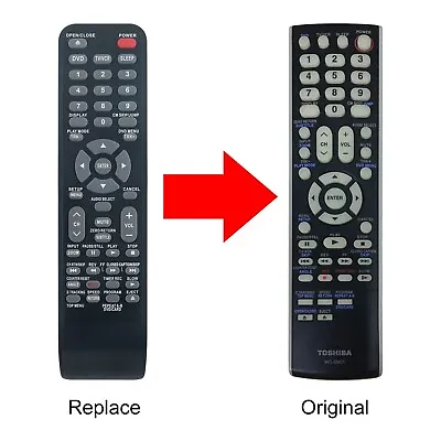 $13.99 • Buy WC-SBC1 Remote Control Fit For Toshiba TV VCR DVD Video Player Combo MW14F51