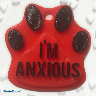 Canine Anxiety Anxious Dog Tag Dog Tag Dog ID Tag Medical Dog Tag • £3