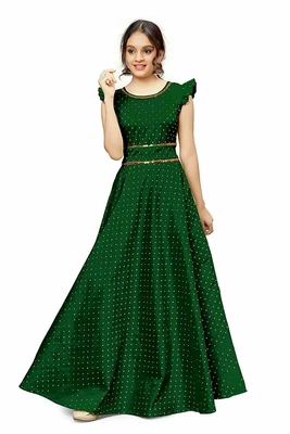 $59.06 • Buy Jacquard High-Waist Pleated Cap Sleeve Ball Gown Maxi Dress For Girl's